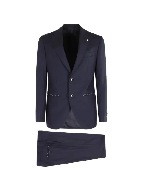 LUIGI BIANCHI MANTOVA Abito Monopetto zig zag suit Blue 5313303098
