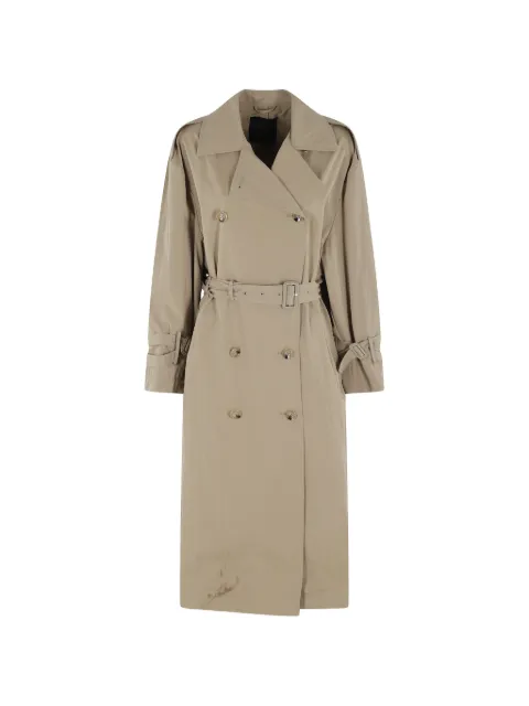 Semicouture Monica Taupe belted double-breasted coat Brown Y6SW20098