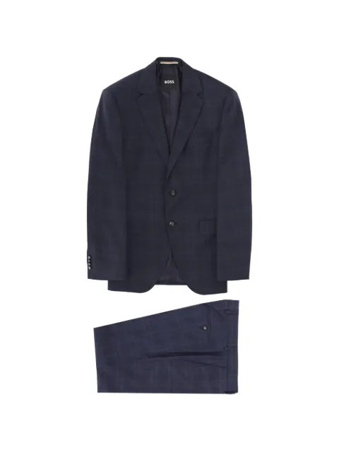 BOSS plaid-pattern suit Blue 50557250