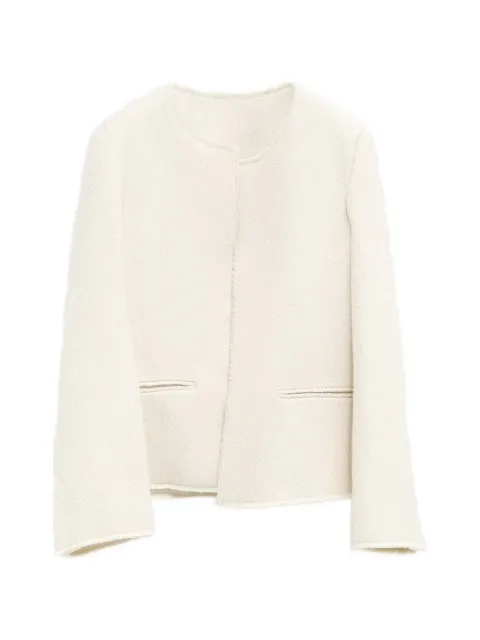 TOTEME open-front bouclé blazer ecru Neutrals 262WRZ0069FB0613116
