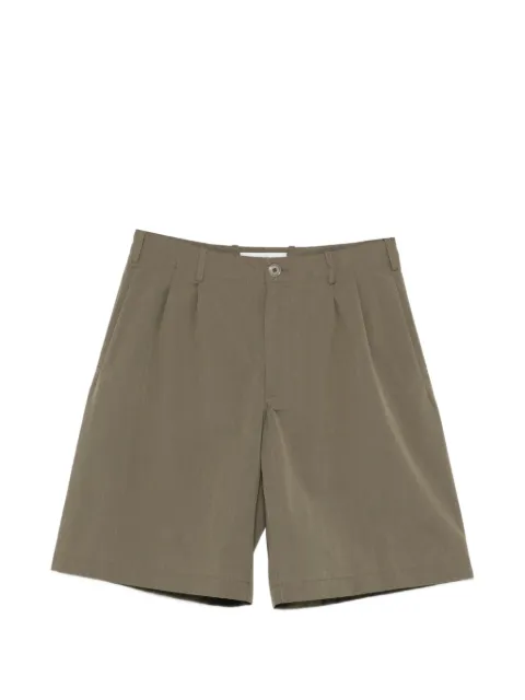 OUR LEGACY Ponte pleated shorts Green M2264PDL