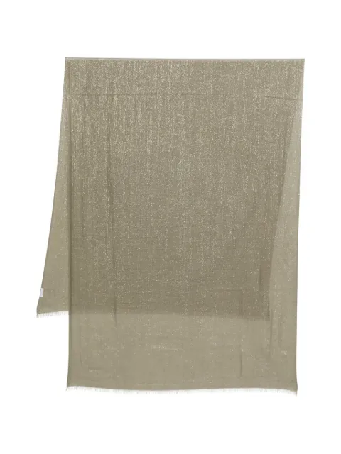 Brunello Cucinelli fringed scarf Green MSCDAR097C3066