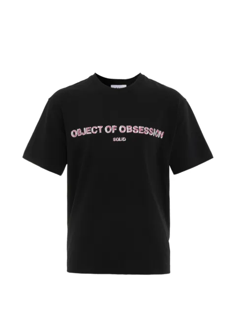 SOLID HOMME Object Lettering T-shirt Black S261TS63