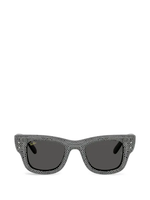 Ray-Ban x A$AP Rocky Wayfarer Puffer crystal pavè edition sunglasses Black RB4940BP