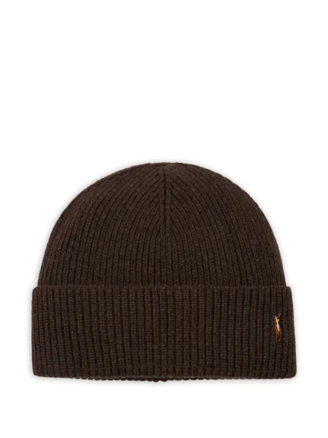 Polo Ralph Lauren signature-cuff beanie hat Brown PC1564206