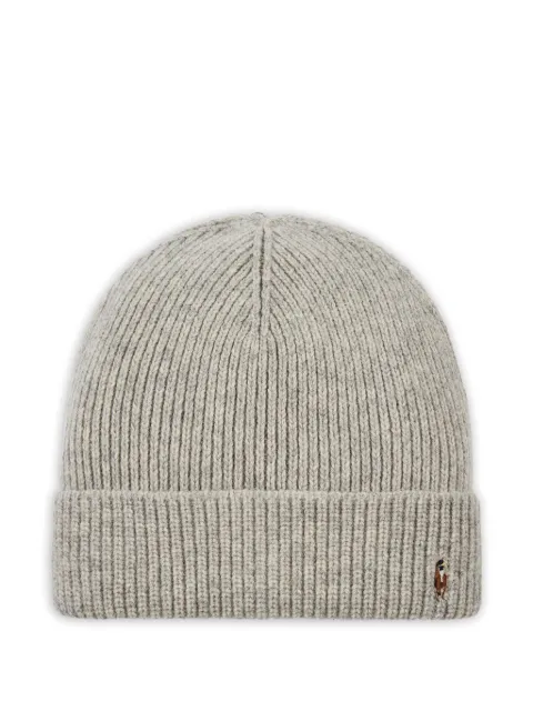Polo Ralph Lauren signature-cuff beanie hat Grey PC1564034