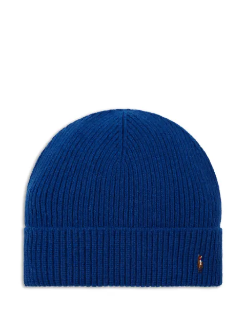 Polo Ralph Lauren signature-cuffed beanie hat Blue PC1564431
