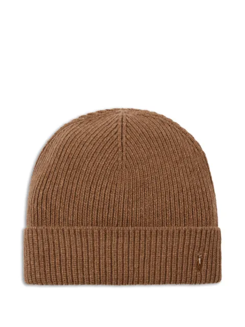 Polo Ralph Lauren signature-cuff beanie hat Brown PC1564220