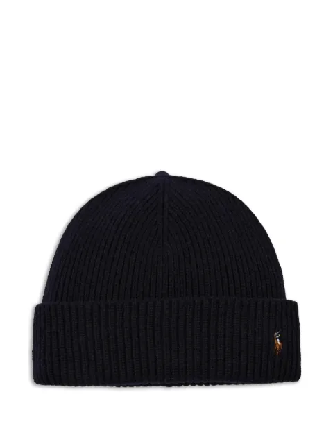 Polo Ralph Lauren signature-cuff beanie hat Blue PC1564433