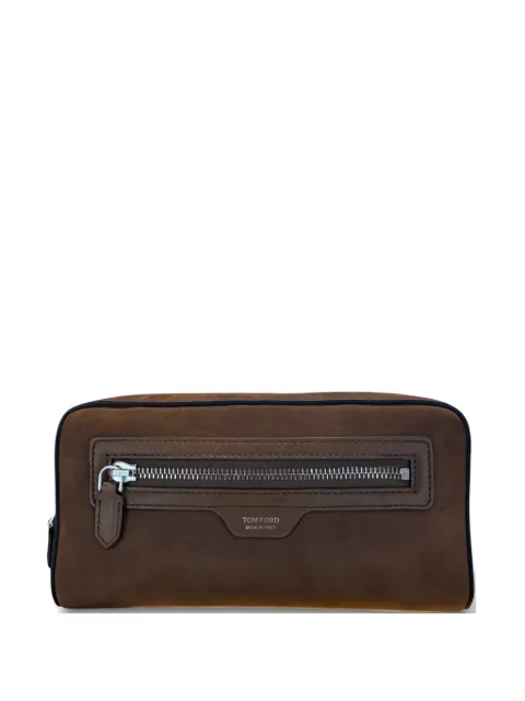 TOM FORD suede clutch bag Brown Y0356LCL504SEBU