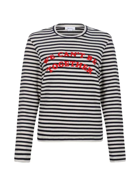 Alexander McQueen striped crew-neck sweater Blue 857886QLAFI