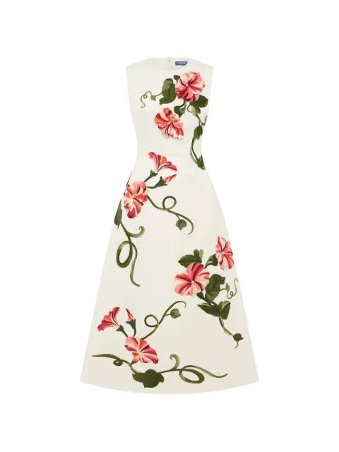 Leo Lin Cleo floral midi dress White LLSS260104