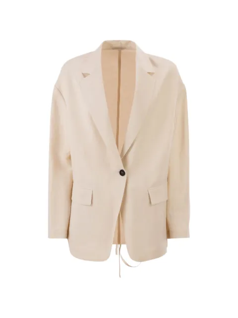 Brunello Cucinelli tie-belt blazer Neutrals MH1267591C579