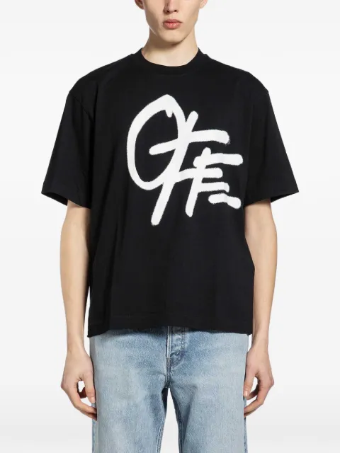 Off-White spray logo skate T-shirt Black OMAA120S26JER00L0001