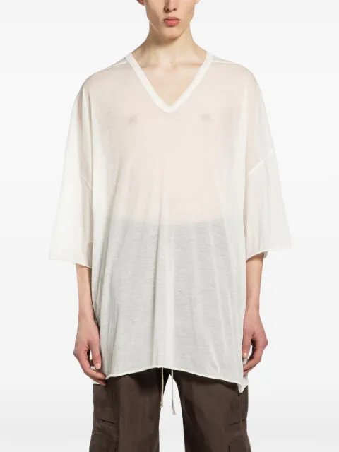 Rick Owens Tommy V-neck T-shirt Neutrals RR01F2279UC