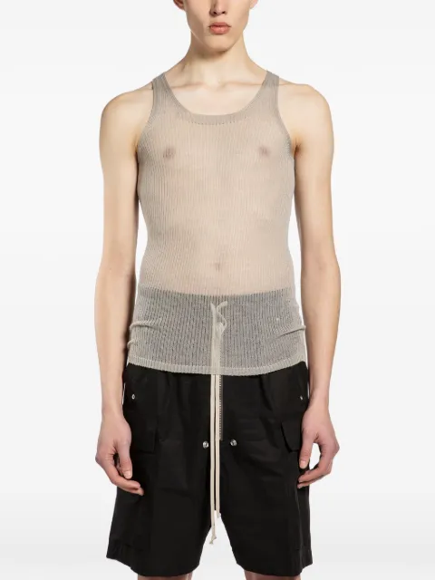 Rick Owens knitted tank top Neutrals RR01F2636RIBWSL