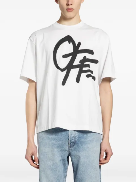 Off-White logo short-sleeve T-shirt White OMAA120S26JER00L100