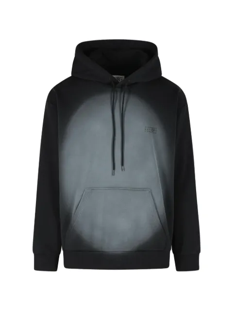 MM6 Maison Margiela bleached drawstring hoodie Black SH0GU0039M25013