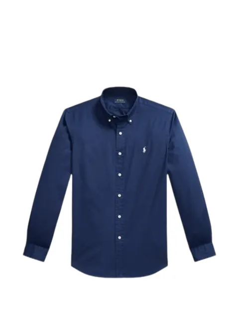 Polo Ralph Lauren Featherweight logo-embroidered button-down cotton shirt Blue 710B20512006