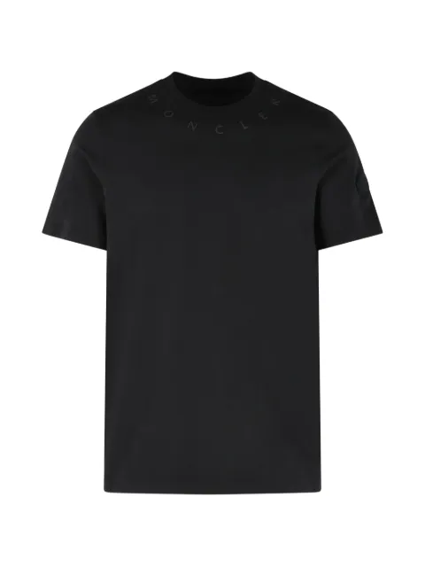 Moncler ribbed logo T-shirt Black L10918C0001789AYW