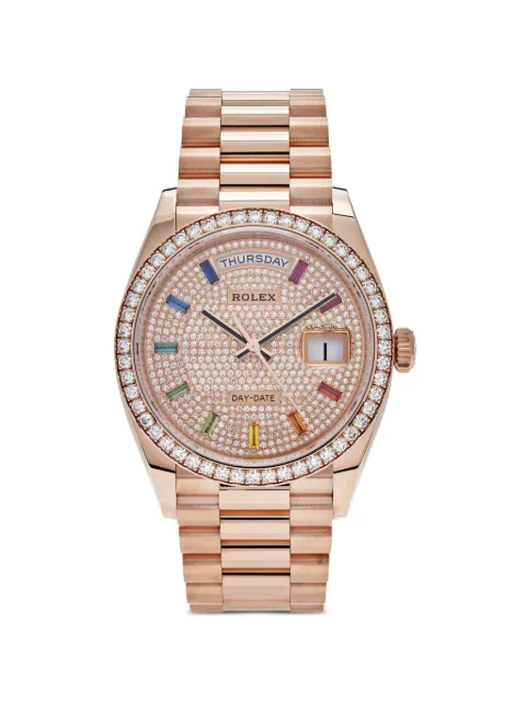 Rolex 2025 Day-Datev diamond pave 36mm watch Neutrals 128345RBR