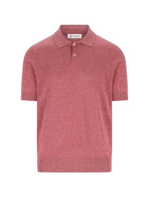 Brunello Cucinelli short-sleeve polo shirt Red MSL806105C7796
