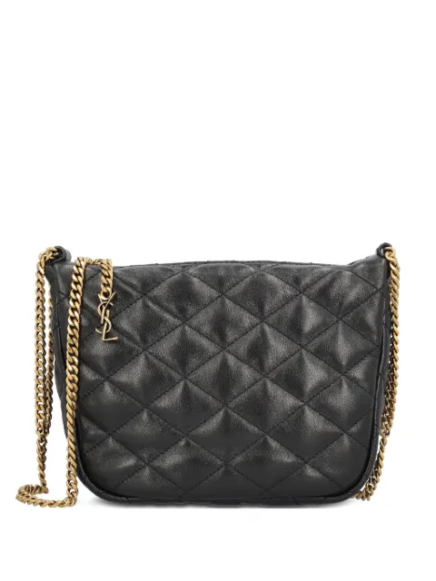 Saint Laurent quilted chain leather bag Black 8631621EL07