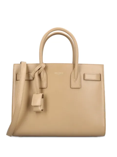 Saint Laurent top-handle leather bag Neutrals 42186302G9W