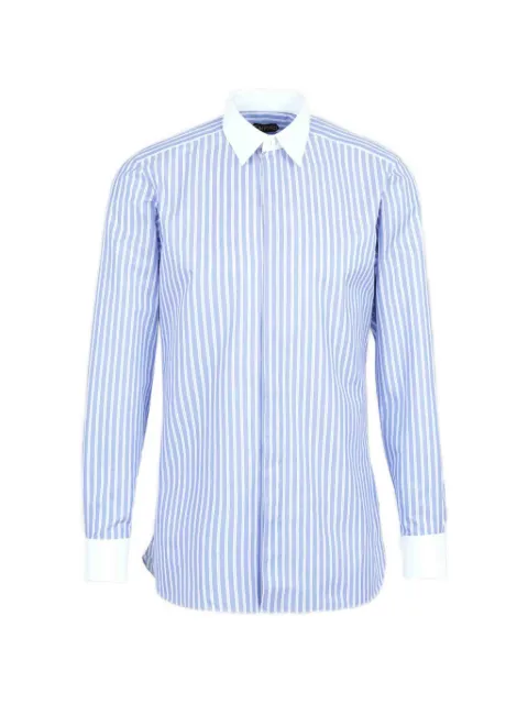 TOM FORD striped button shirt Blue HLBA02C0028