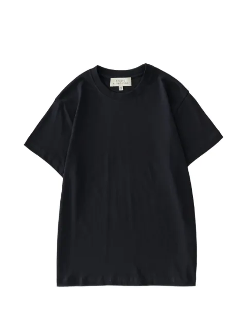 Studio Nicholson crew-neck logo T-shirt Blue MARINESNW1619MIDWEIGHTJERSEYDARKESTNAVY