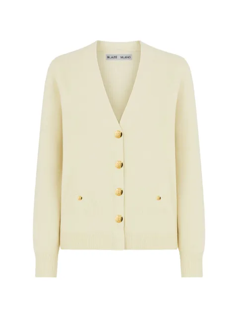 Blazé Milano buttoned cardigan Neutrals PUCGK02WOO