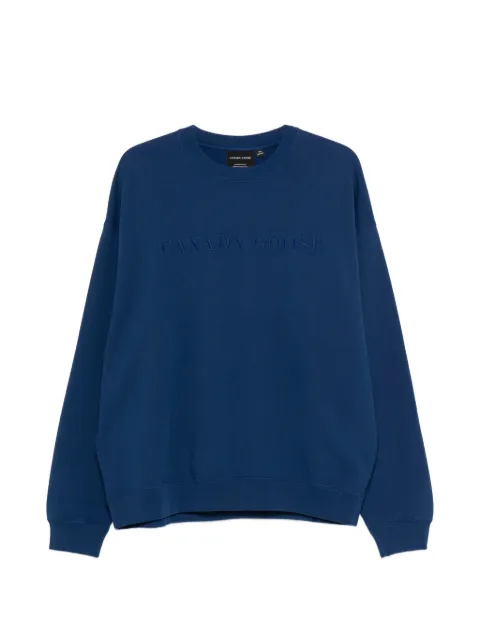 Canada Goose embroidery crew sweatshirt Blue 1286M2