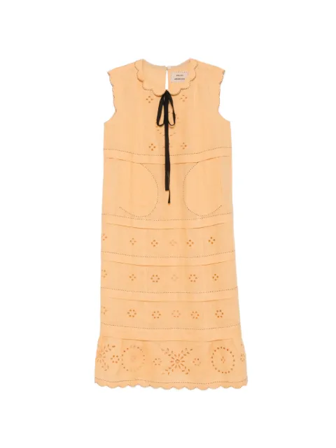 Vita Kin Kiki broderie midi dress Orange LEDM0264SAB2