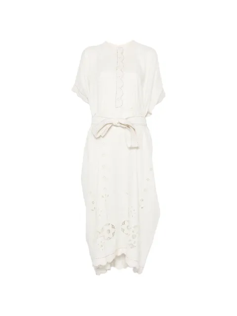 Vita Kin Sweet Jane broderie-anglaise midi dress Neutrals LEDM0283SWJ2