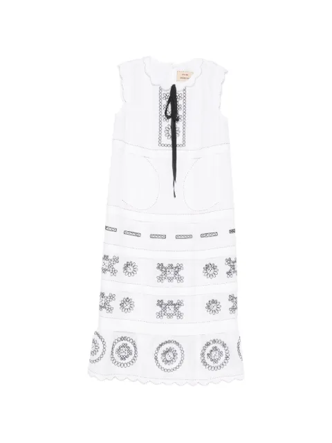 Vita Kin Phoebe embroidered sleeveless midi dress White LEDM0264PHB2