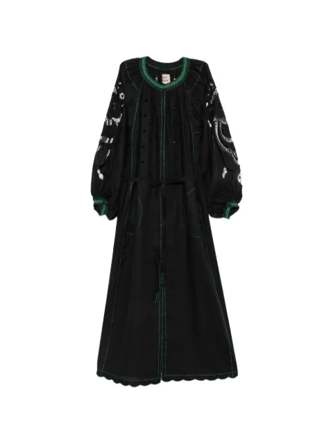 Vita Kin Babylon embroidered midi dress Black LEDM0012ABYL2