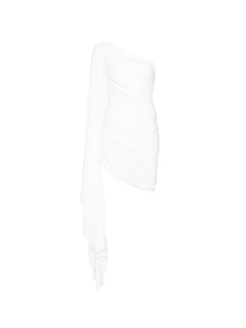 Norma Kamali Diana ruched-finish dress White KK2263PLB11944
