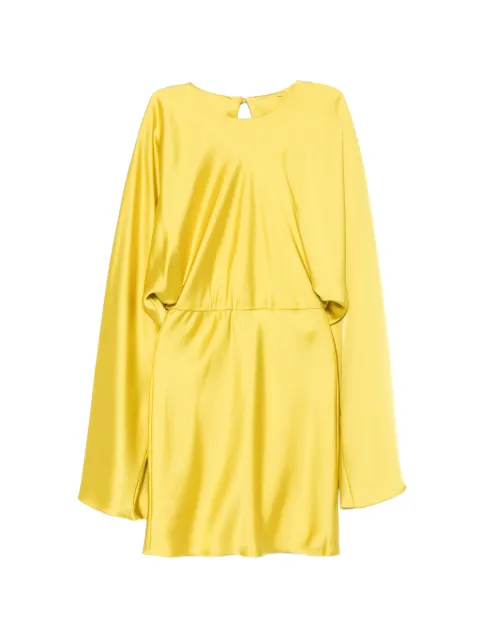 Norma Kamali Obie cape-sleeve dress Yellow ST2263SAS71888