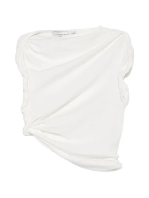 Christopher Esber rolled twisted T-shirt White 26021677