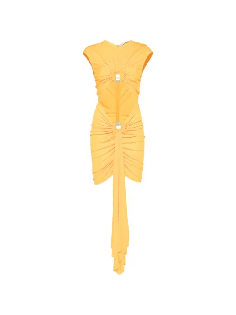 Christopher Esber Bezel Quartz cut-out dress Orange 25003070