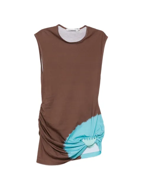 Christopher Esber crew neck sleveless mini dress Brown 26023727