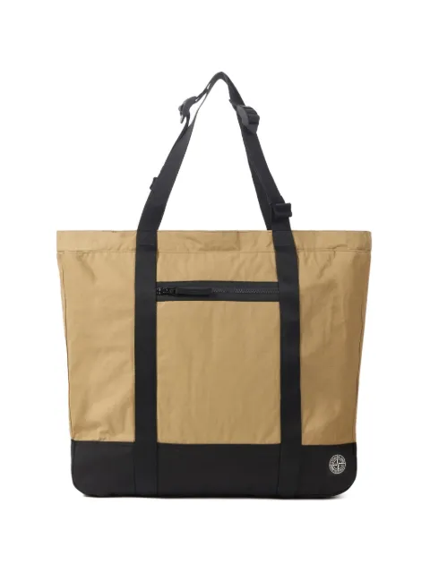 Stone Island 9200034 double coated cotton ripstop tote bag Neutrals L1S159200034S0331