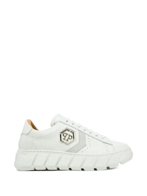 Philipp Plein logo appliqué sneakers White SAESUSC0698PLE075N