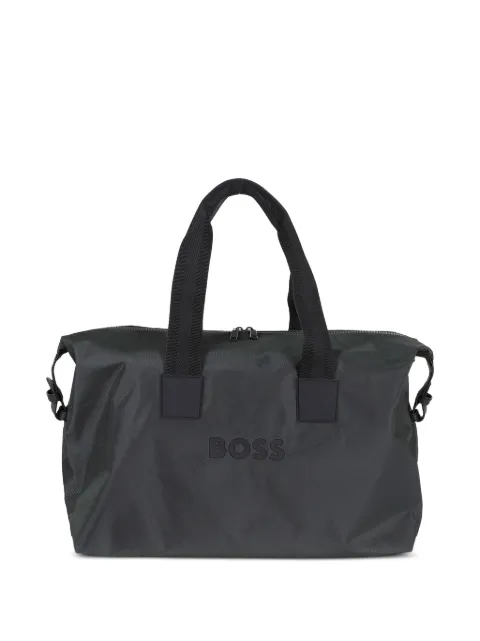 BOSS logo-lettering luggage Green 50511942