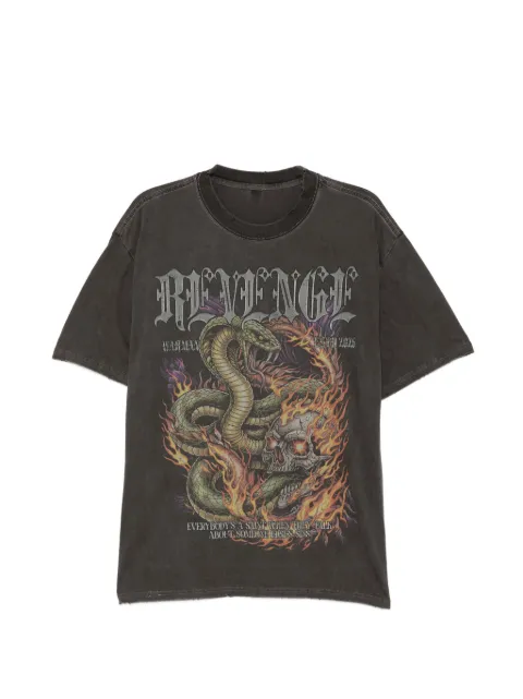 WARMAN snake graphic T-shirt Grey WM5069