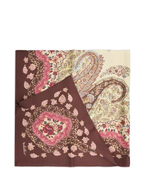 Valentino Garavani floral-print scarf Brown WEI114BUR