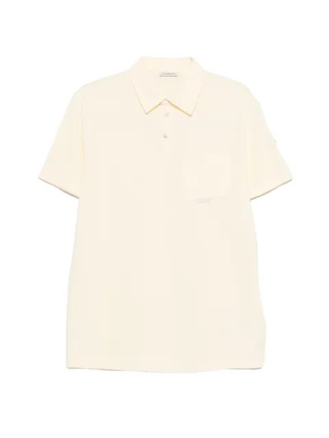 Moncler logo-patch polo shirt Yellow L10918A0001189BC7