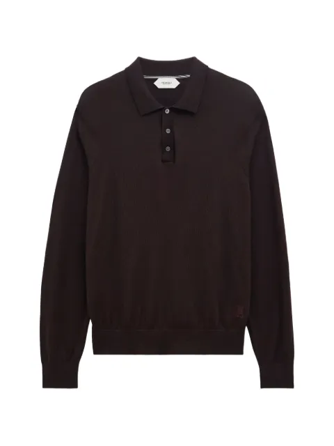Pringle of Scotland polo-collar merino wool sweater Brown PMM648