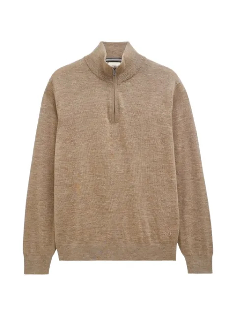 Pringle of Scotland quarter-zip merino wool sweater Neutrals PMR410