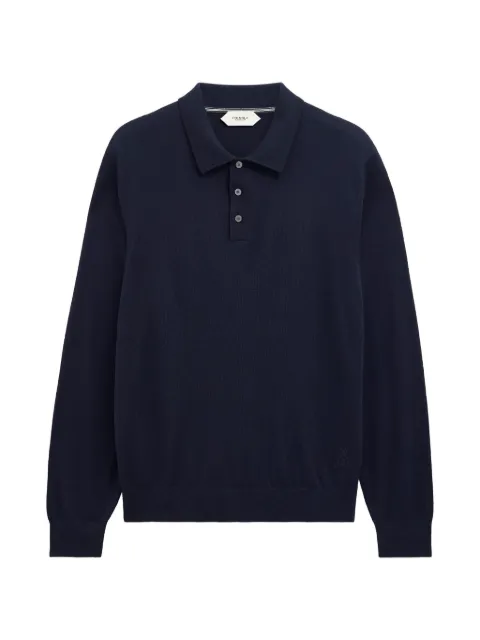 Pringle of Scotland polo-collar long sleeve sweater Blue PMM648